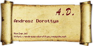 Andresz Dorottya névjegykártya