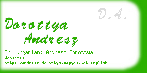dorottya andresz business card